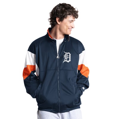 Detroit Tigers Starter Legacy Full-Zip Track Jacket - Navy