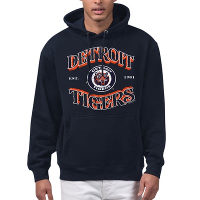  Detroit Tigers Starter Take Me Out Fleece Hoodie - Navy