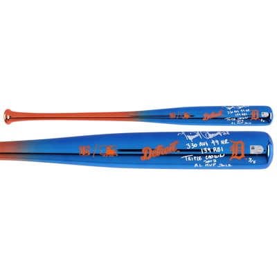 Miguel Cabrera Detroit Tigers Autographed Fanatics Authentic Big Time Bats Chrome Bat with Multiple Inscriptions - Limited Edition of 5