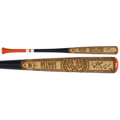 Miguel Cabrera Detroit Tigers Autographed Fanatics Authentic Pillbox Bat Company Mural Series Bat with Multiple Inscriptions - Limited Edition of 5