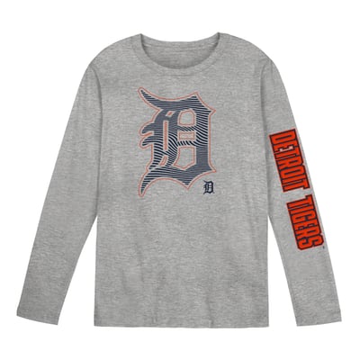 Detroit Tigers Outerstuff Preschool Air Raid Long Sleeve T-Shirt - Gray