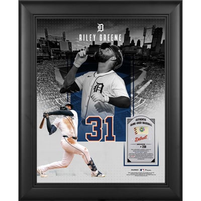 Riley Greene Detroit Tigers Fanatics Authentic Framed 11" x 14" Showcase Collage with a Piece of Game-Used Ball - Limited Edition of 250