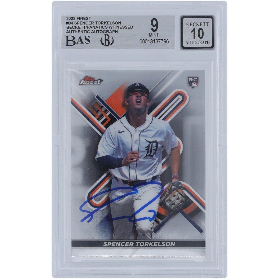 Spencer Torkelson Detroit Tigers Autographed 2022 Topps Finest #84 ...
