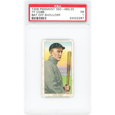 Ty Cobb Detroit Tigers 1909-11 T206 Piedmont 350-460/25 Bat Off Shoulder #NNO PSA Authenticated 1 Card