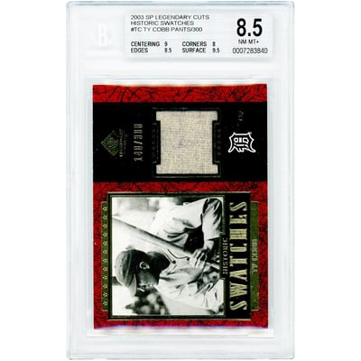 Ty Cobb Detroit Tigers 2003 Upper Deck SP Legendary Cuts Game Used Relic #J-TC #140/300 BGS Authenticated 8.5 Card