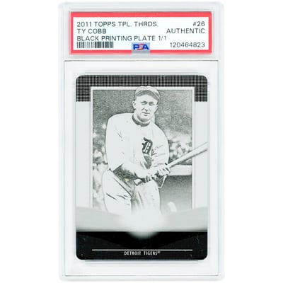 Ty Cobb Detroit Tigers 2011 Topps Triple Threads Black Printing Plate #26 #1/1 PSA Authenticated Card