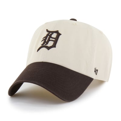  Detroit Tigers '47 Unisex Two-Tone Fashion Clean Up Adjustable Hat - Natural/Brown