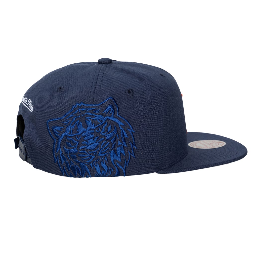  Detroit Tigers Mitchell & Ness Unisex Side Logo Snapback Hat - Navy