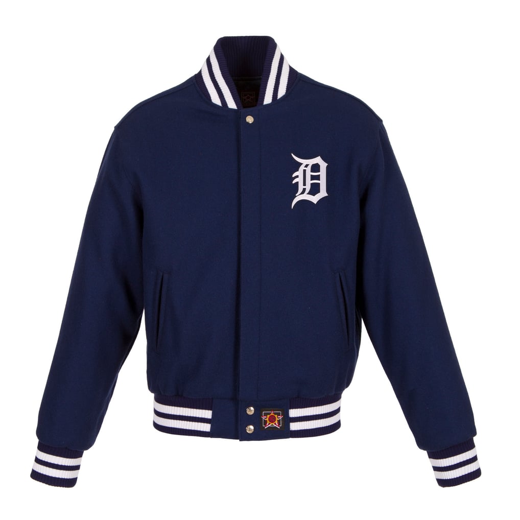 Detroit Tigers JH Design Women's Embroidered Logo All-Wool Jacket - Navy