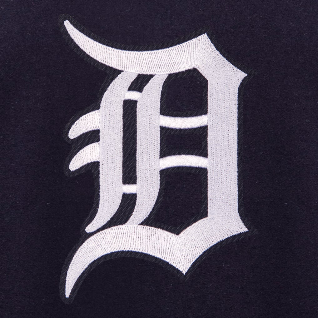 Detroit Tigers JH Design Women's Embroidered Logo All-Wool Jacket - Navy