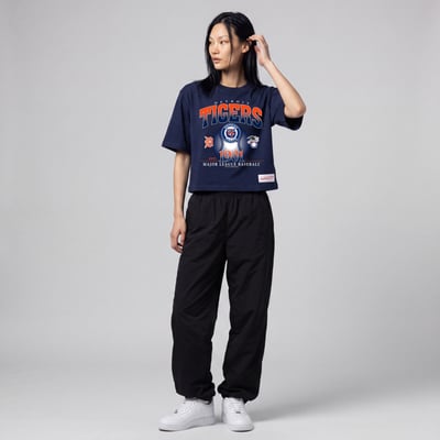 Detroit Tigers Mitchell & Ness Women's Street Graphics T-Shirt - Navy
