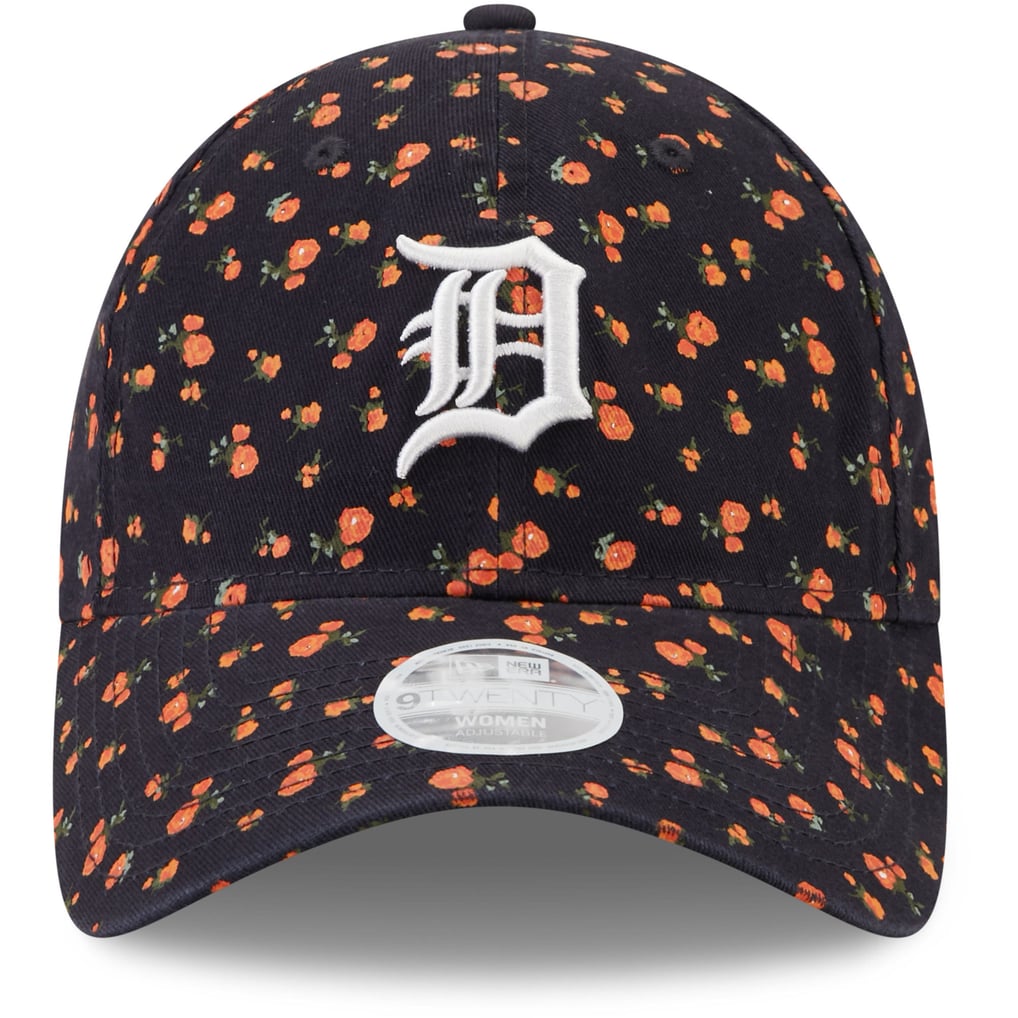 New Era 9Twenty Women\'s Detroit Tigers Orange/Blue Floral Strapback Hat New Era Detroit Tigers Women main image 3