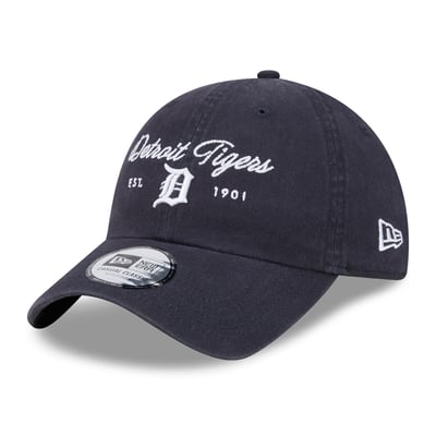  Detroit Tigers New Era Women's Script Casual Classic Adjustable Hat - Navy