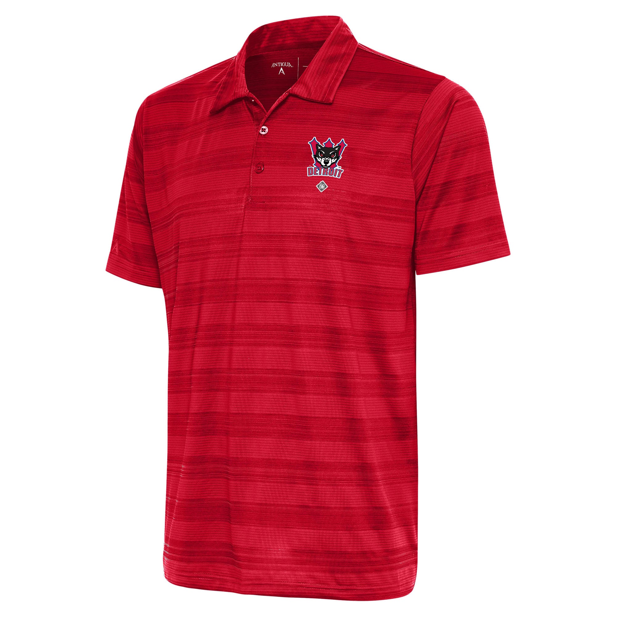 Men's Detroit Wolves Antigua Red Compass Polo