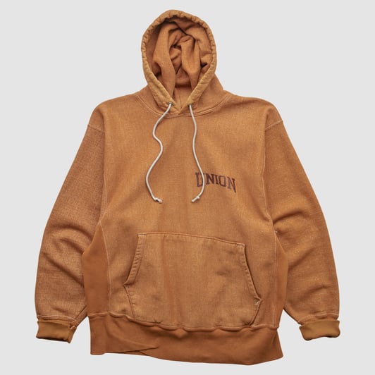 Union Bulldogs Champion 90s Hooded Pullover Sweatshirt - Orange - M by Fanatics Real Vintage