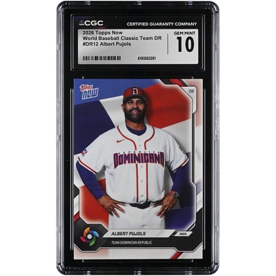 Albert Pujols Dominican Republic Baseball 2026 Topps Now #DR12 CGC Authenticated 10 Card