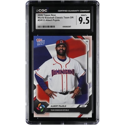 Albert Pujols Dominican Republic Baseball 2026 Topps Now #DR12 CGC Authenticated 9.5 Card