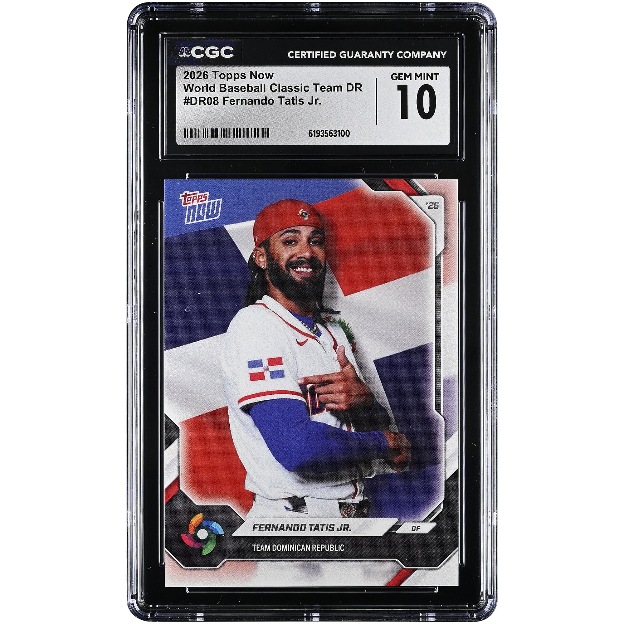 Fernando Tatis Jr. Dominican Republic Baseball 2026 Topps Now #DR08 CGC Authenticated 10 Card 