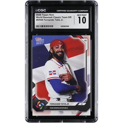 Fernando Tatis Jr. Dominican Republic Baseball 2026 Topps Now #DR08 CGC Authenticated 10 Card 