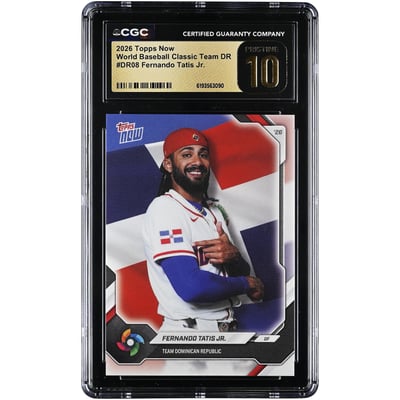Fernando Tatis Jr. Dominican Republic Baseball 2026 Topps Now #DR08 CGC Authenticated Pristine 10 Card