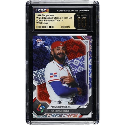 Fernando Tatis Jr. Dominican Republic Baseball 2026 Topps Now WBC Logo #DR08 CGC Authenticated PRISTINE 10 Card