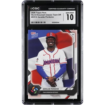 Geraldo Perdomo Dominican Republic Baseball 2026 Topps Now #DR10 CGC Authenticated 10 Card