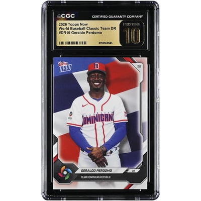 Geraldo Perdomo Dominican Republic Baseball 2026 Topps Now #DR10 CGC Authenticated Pristine 10 Card