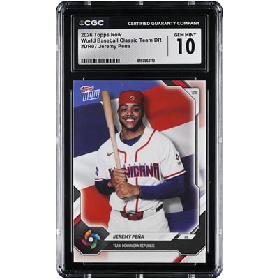 Jeremy Peña Dominican Republic Baseball 2026 Topps Now #DR07 CGC Authenticated 10 Card 