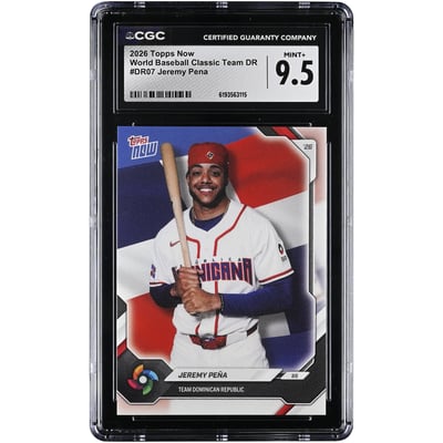 Jeremy Peña Dominican Republic Baseball 2026 Topps Now #DR07 CGC Authenticated 9.5 Card 