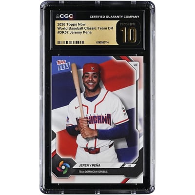 Jeremy Peña Dominican Republic Baseball 2026 Topps Now #DR07 CGC Authenticated Pristine 10 Card