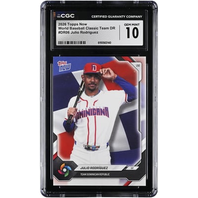 Julio Rodriguez Dominican Republic Baseball 2026 Topps Now #DR06 CGC Authenticated 10 Card