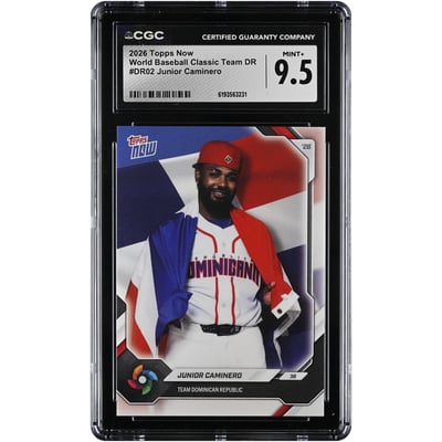 Junior Caminero Dominican Republic Baseball 2026 Topps Now #DR02 CGC Authenticated 9.5 Card 