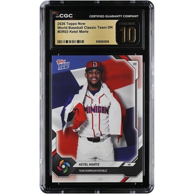 Ketel Marte Dominican Republic Baseball 2026 Topps Now #DR03 CGC Authenticated Pristine 10 Card 