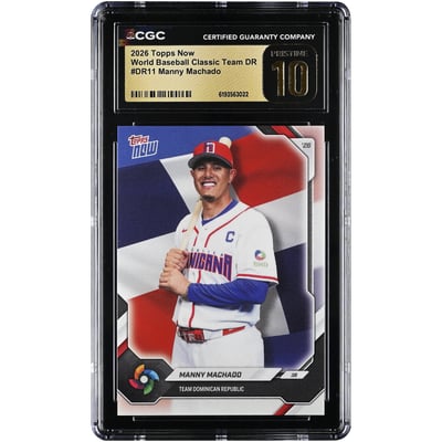 Manny Machado Dominican Republic Baseball 2026 Topps Now #DR11 CGC Authenticated Pristine 10 Card 
