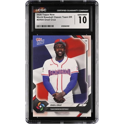 Oneil Cruz Dominican Republic Baseball 2026 Topps Now #DR04 CGC Authenticated 10 Card 