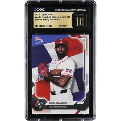 Sandy Alcantara Dominican Republic Baseball 2026 Topps Now #DR09 CGC Authenticated Pristine 10 Card