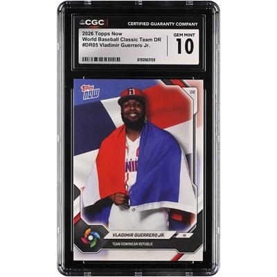 Vladimir Guerrero Jr. Dominican Republic Baseball 2026 Topps Now #DR05 CGC Authenticated 10 Card 