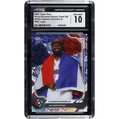 Vladimir Guerrero Jr. Dominican Republic Baseball 2026 Topps Now WBC Logo #DR05 CGC Authenticated GEM MINT 10 Card