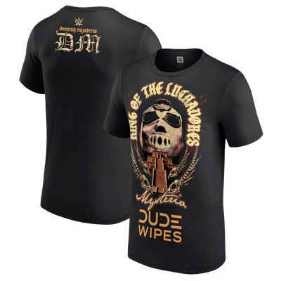 Dominik Mysterio WWE King of the Luchadores Dude Wipes T-Shirt - Black