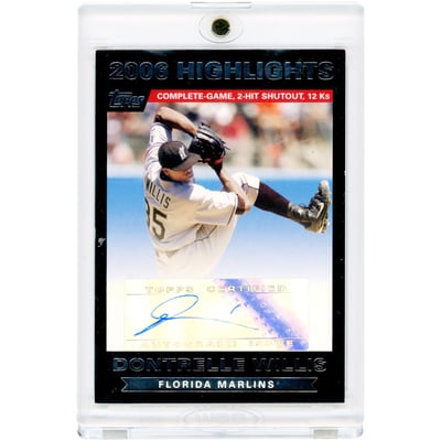 Dontrelle Willis Florida Marlins Autographed 2007 Topps 2006 Season Highlights #HA-DWW Card 