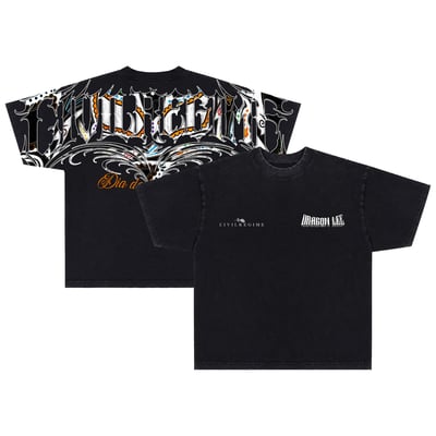 Dragon Lee Civil Regime x WWE Día de Muertos American Classic Oversized T-Shirt - Heather Black
