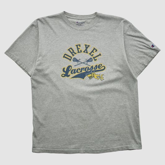 Drexel Dragons Champion 2010s T-shirt - Heather Gray - M by Fanatics Real Vintage