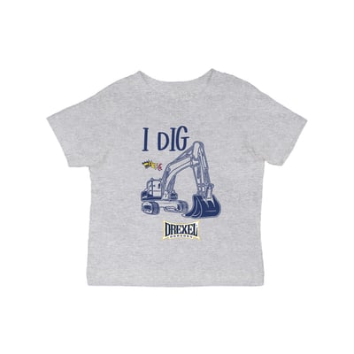 Drexel Dragons Vive La Fete Infant Excavator T-Shirt - Gray