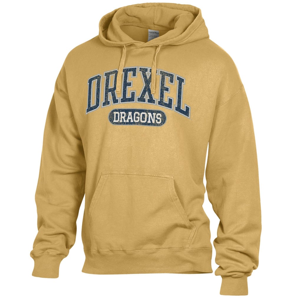  Drexel Dragons Comfort Wash Lightweight Fleece Pullover Hoodie - Gold