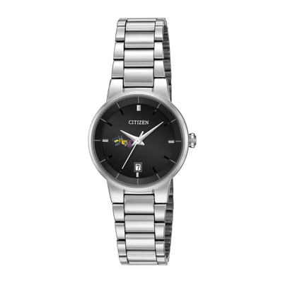 Drexel Dragons Citizen Watch Women's Black Dial Stainless Steel Watch - Silver