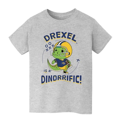 Drexel Dragons Vive La Fete Youth Dinorrific T-Shirt - Gray