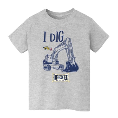 Drexel Dragons Vive La Fete Youth Excavator T-Shirt - Gray