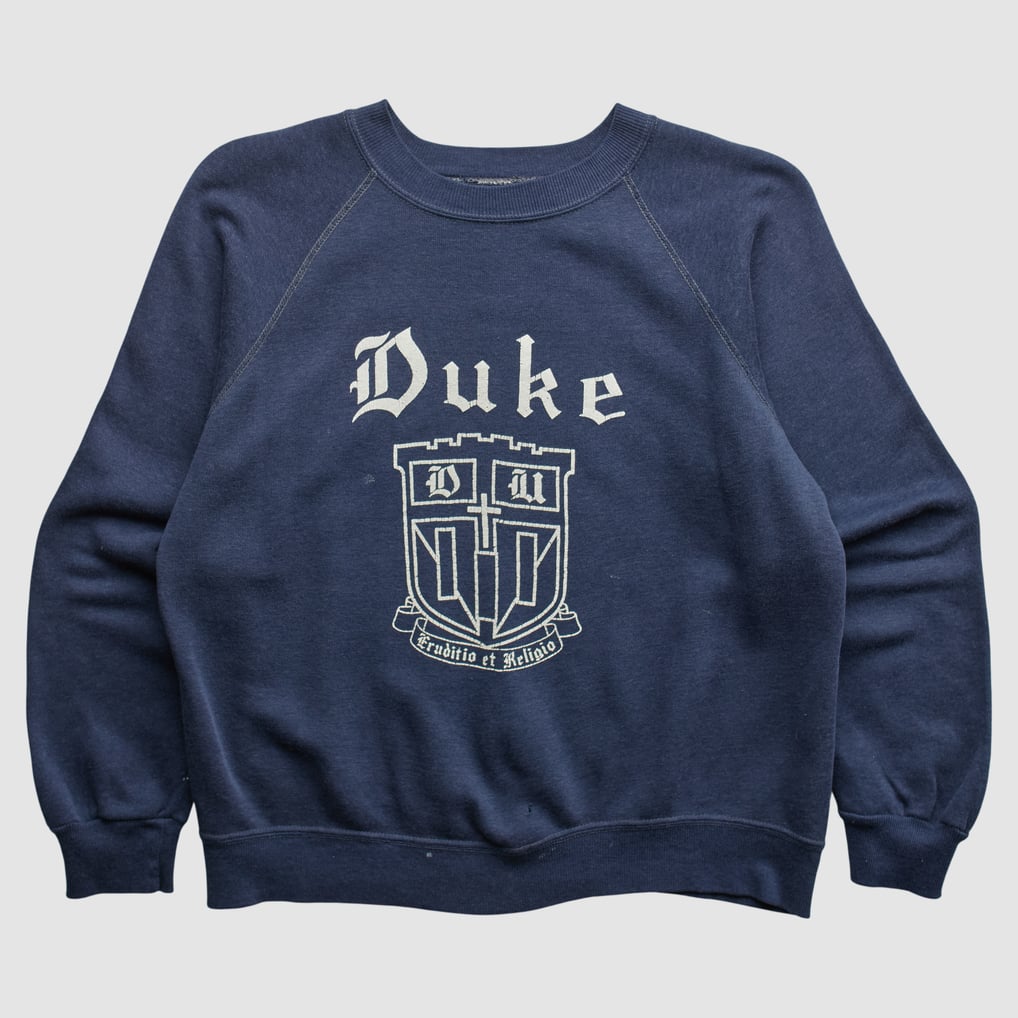 Duke Blue Devils 70s Pullover Sweatshirt - Navy - M by Fanatics Real Vintage