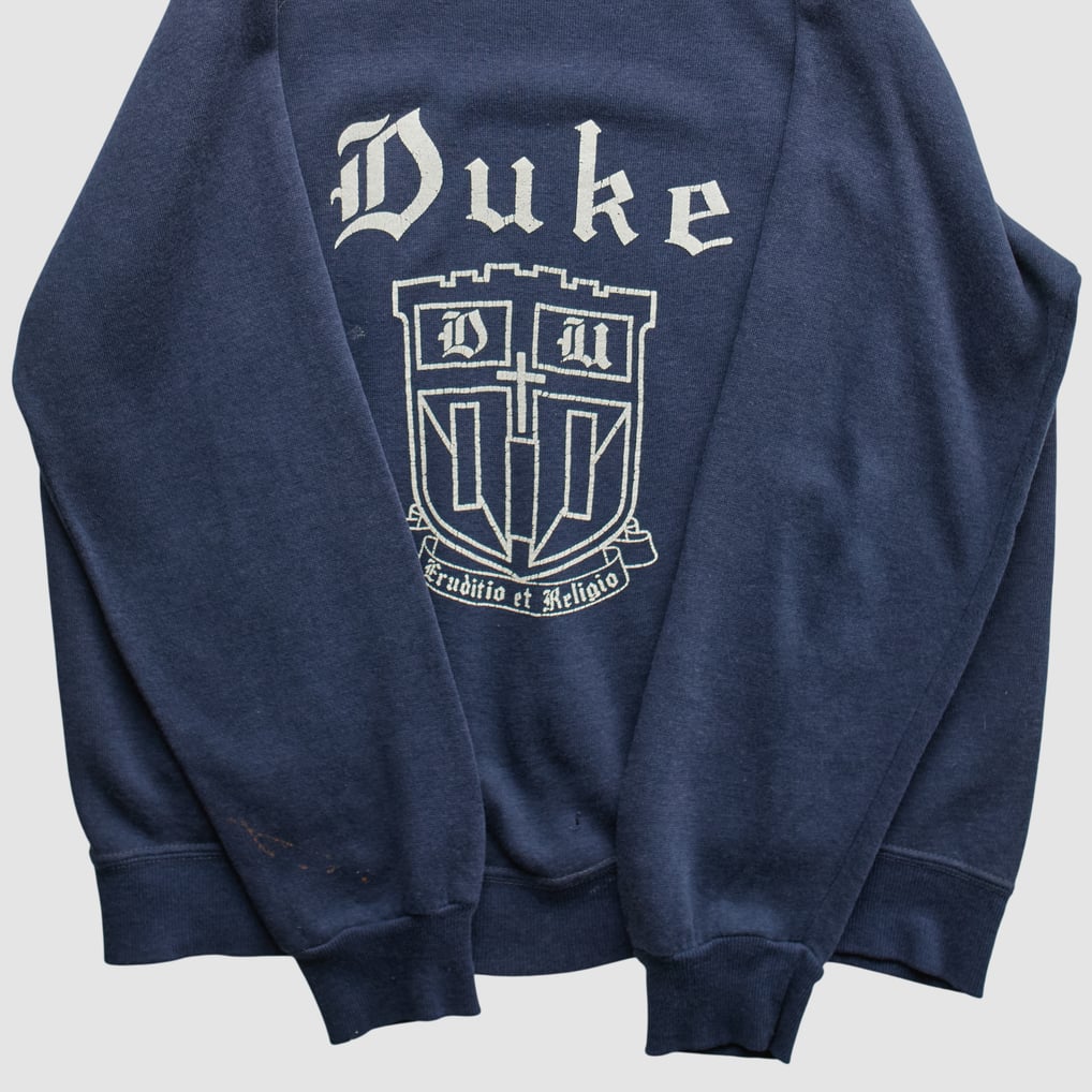 Duke Blue Devils 70s Pullover Sweatshirt - Navy - M by Fanatics Real Vintage