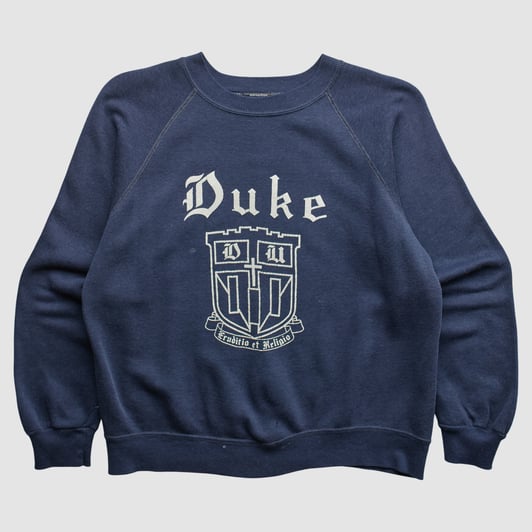 Duke Blue Devils 70s Pullover Sweatshirt - Navy - M by Fanatics Real Vintage